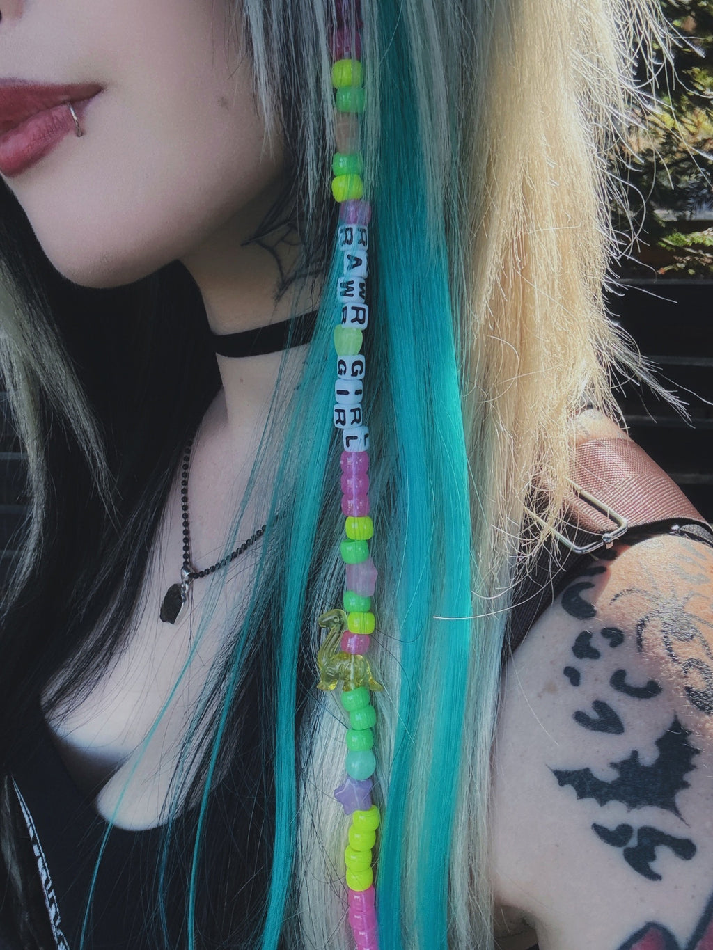 cyan kandi clip in extension