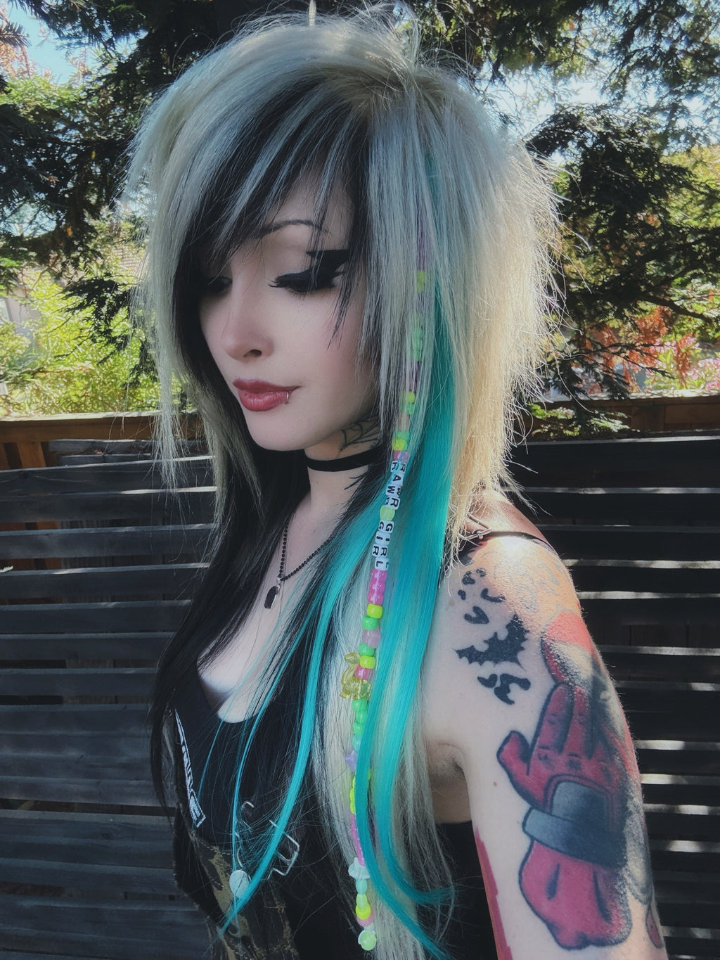 cyan kandi clip in extension